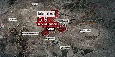 Malatya'da 5.9 büyüklüğünde deprem!