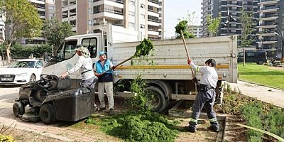 Nilüfer'in parklarında bahar temizliği