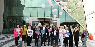 Osmangazi'de Pembe Balonlar meme kanserine farkındalık için uçuruldu