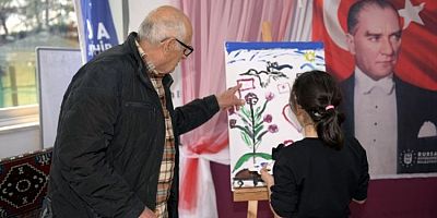 Osmangazili öğrenciler huzurevi sakinleriyle resim yaptı