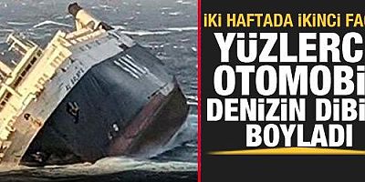 Otomobil yüklü gemi İran açıklarında battı!