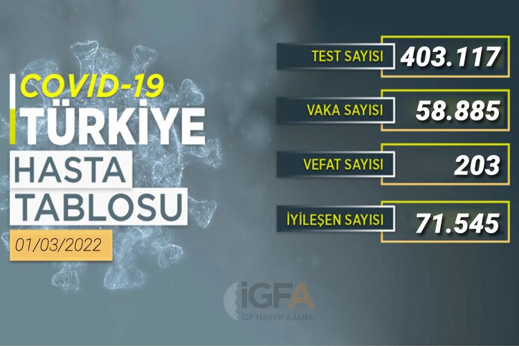 Türkiye'de son 24 saatte 59 bin 885 yeni vaka!