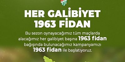 Timsah'tan örnek proje: Her galibiyet 1963 fidan