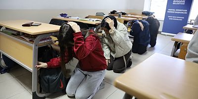 YKS Hazırlık Merkezi’nde deprem ve tahliye tatbikatı