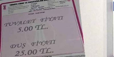 Zamlarda gelinen son nokta! Umumi tuvalet 5 TL