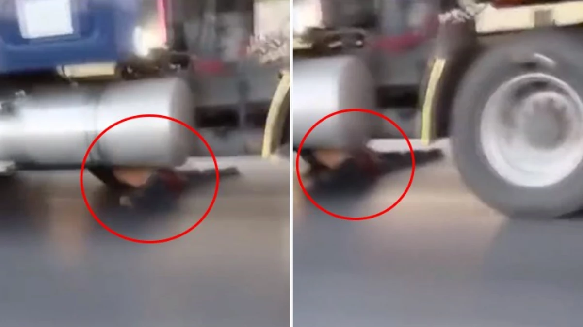 Tırı soymak isteyen hırsız, aracın altında kalarak kilometrelerce sürüklendi