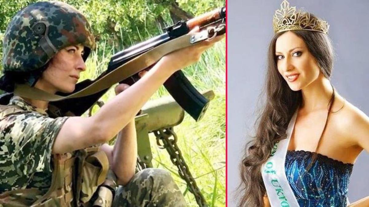 Ukraynalı eski güzellik kraliçesi podyum yerine cephede: Putin için bir kurşunum var