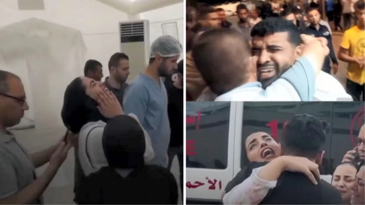 Yakınlarının ölüm haberini alan Filistin Kızılayı görevlileri, yaşadıkları acıyla kendinden geçti