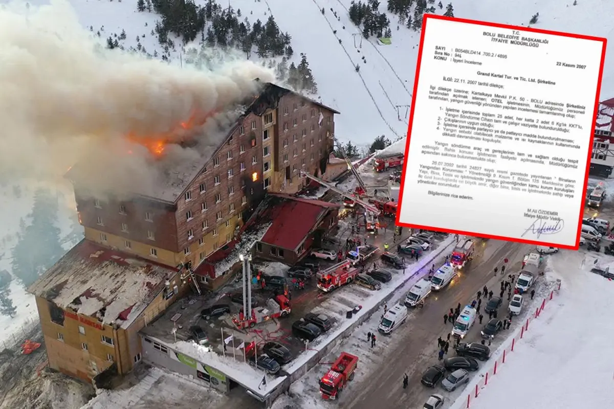 Yanan otelin itfaiye raporu ortaya çıktı