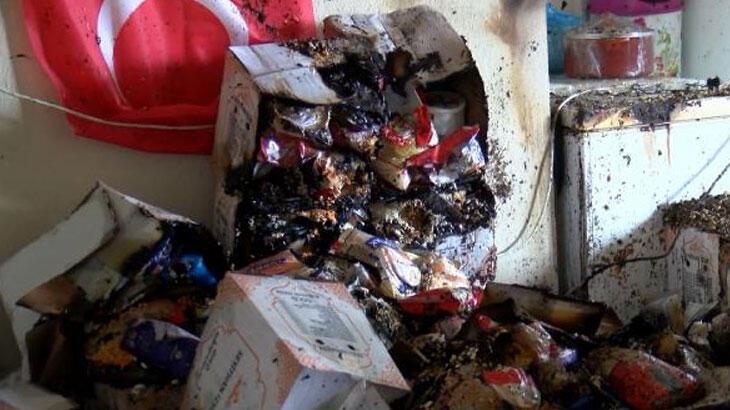 Yer: İstanbul! Deprem için toplanan yardım malzemeleri yandı