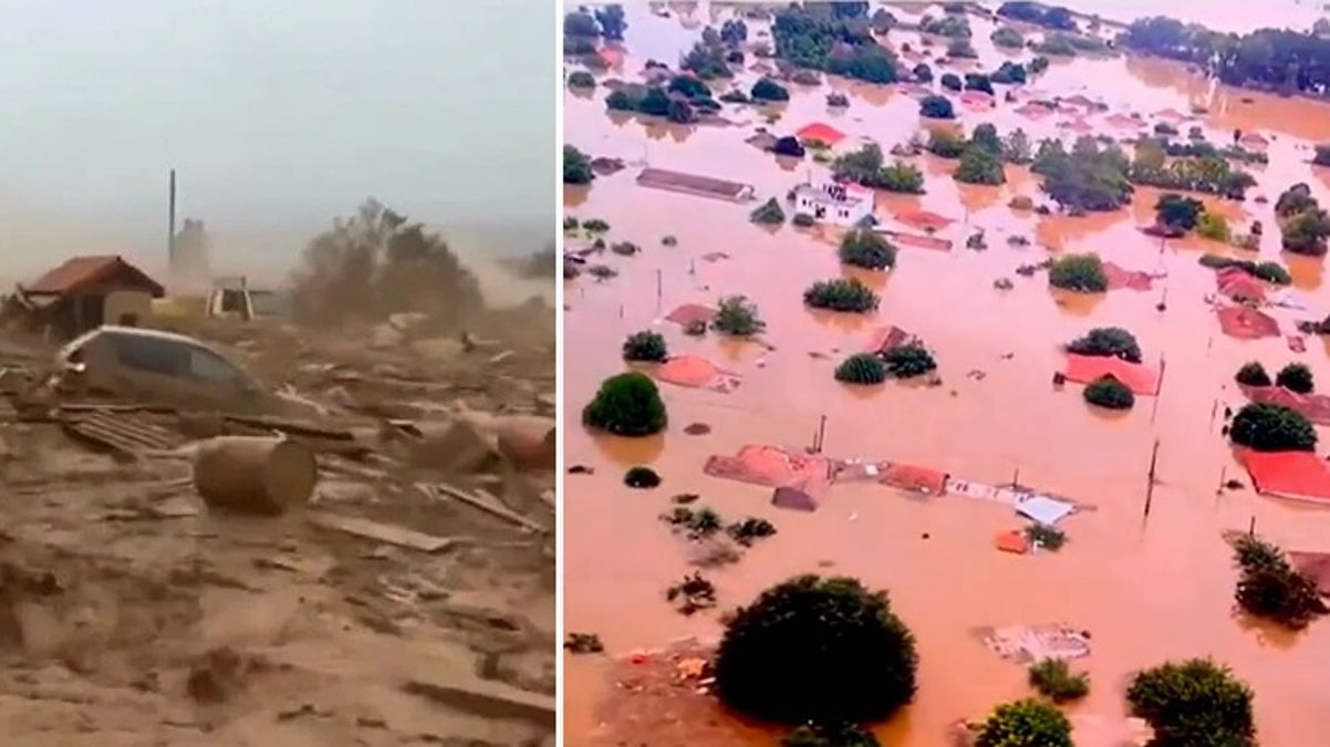 Yunanistan'daki selde can kaybı 4'e yükseldi! Çatılarda hala kurtarılmayı bekleyenler var