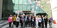 Osmangazi'de Pembe Balonlar meme kanserine farkındalık için uçuruldu